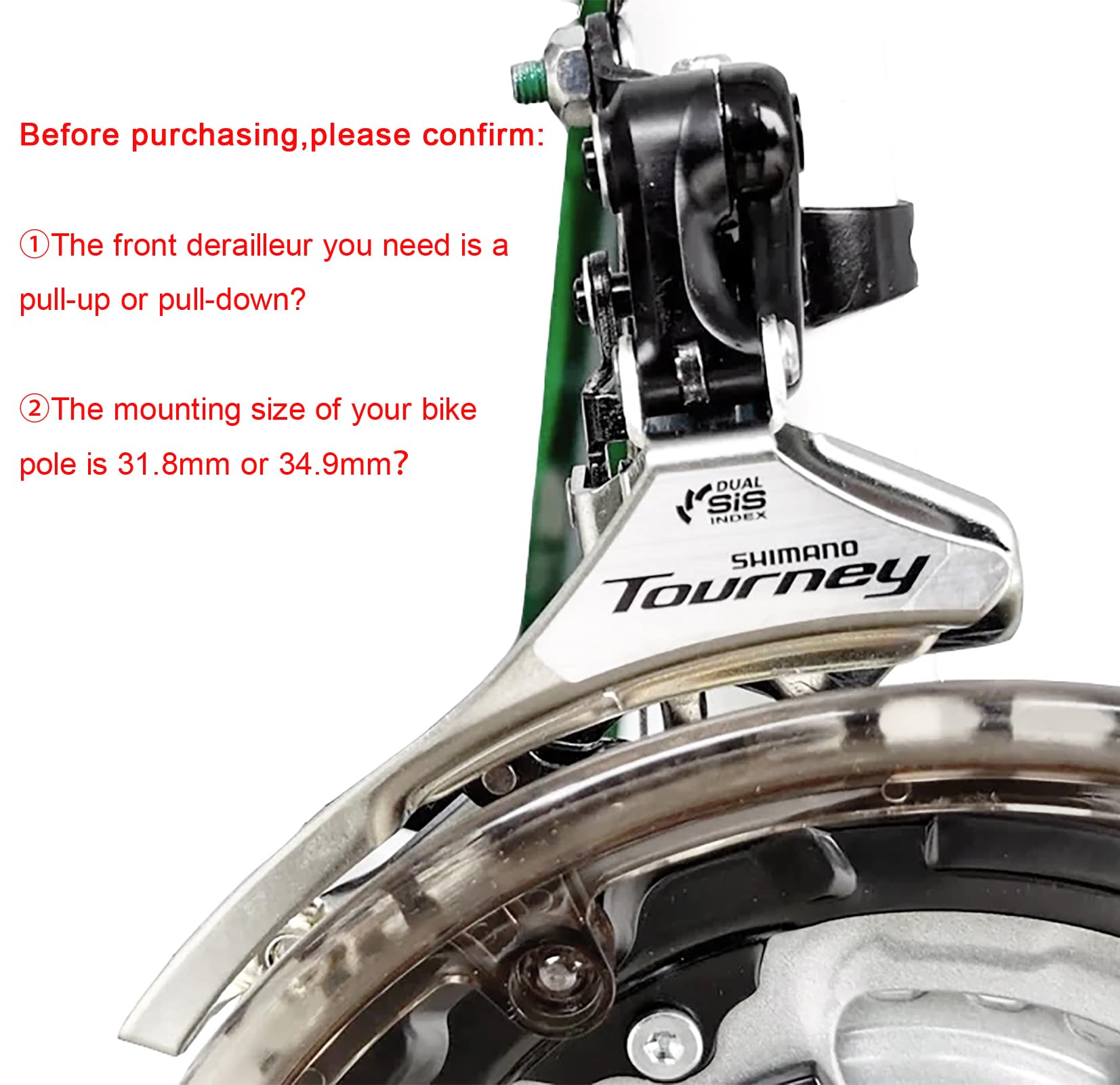 Amazon.com : THALOUS Bicycle Front Derailleur FD-TY300 3x6/7 Speed